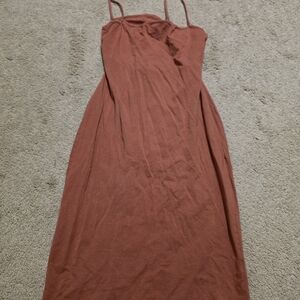 Rust Spaghetti Strap Dress